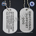 black anodized enamel engraved dog tag